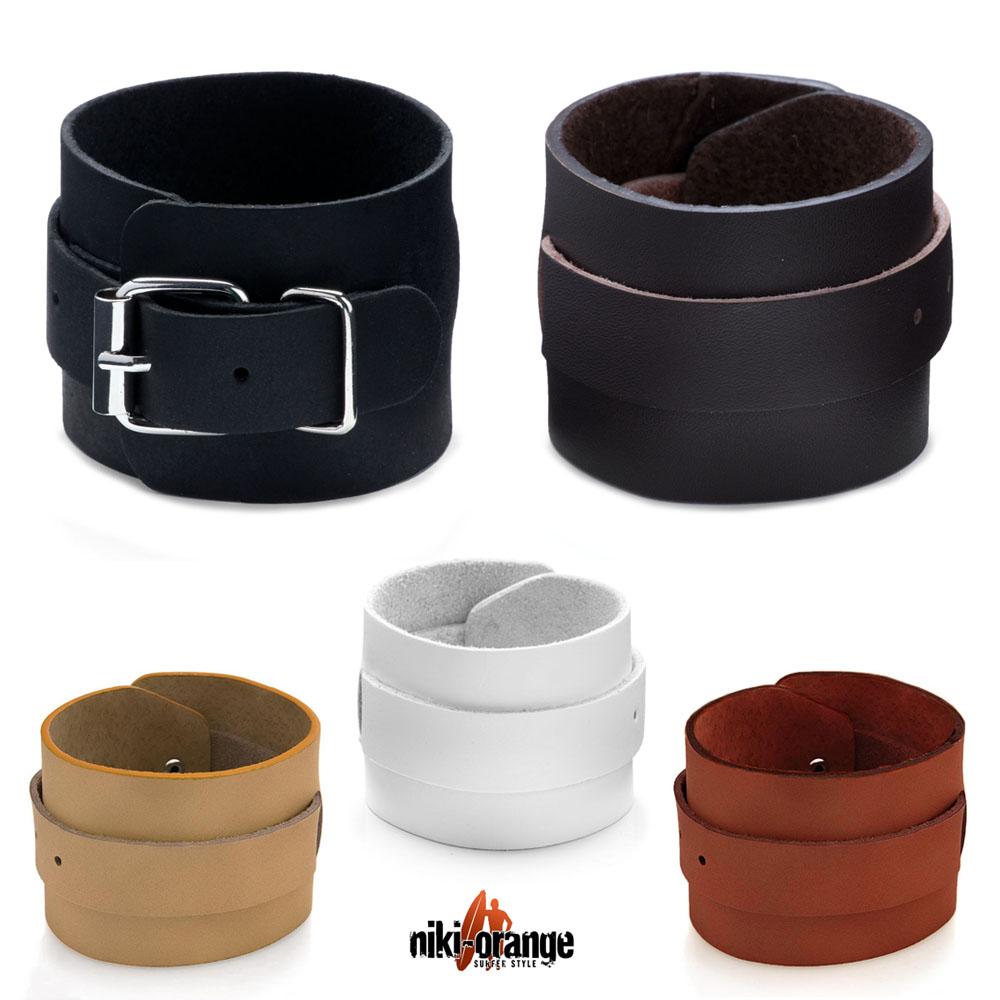 Niki-orange&reg; 4 Farben Lederarmband Leder Armband Herren